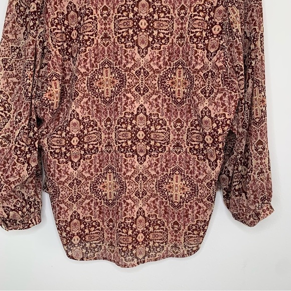 Madewell kaleidoscope drawstring waist button front top - Picture 12 of 12